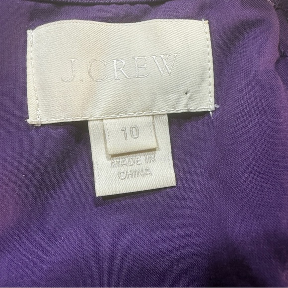 J Crew Silk Chiffon Nadia Strapless Party Dress Size 10 HOCO Purple Bridesmaid - Picture 9 of 13